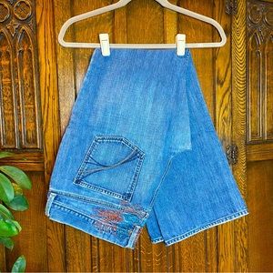 Old Navy Embroidered Ultra Low-rise Boot-cut Jeans 14R